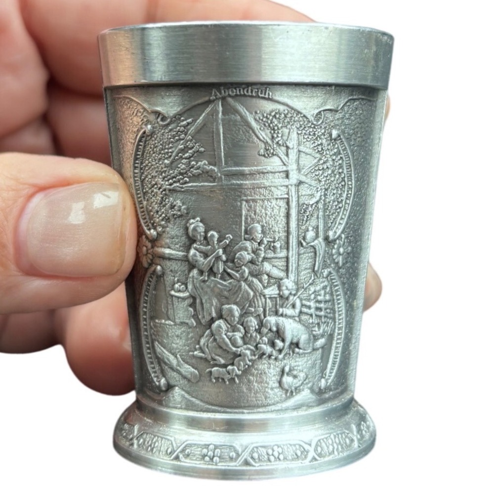 Vintage Artina SKS Zinn 95% Pewter Shot Glass Lead-Free